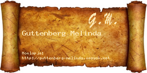 Guttenberg Melinda névjegykártya