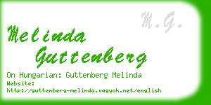 melinda guttenberg business card